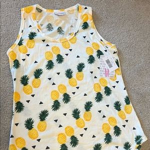 Lularoe pineapple tank top new with tags size medium